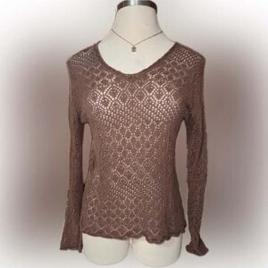 Apostrophe Women's Brown and Tan Blouse
